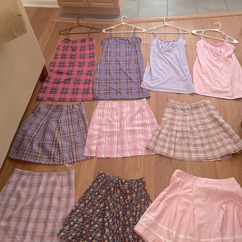 Bundle of 10 Babydoll y2k Pink&Purple